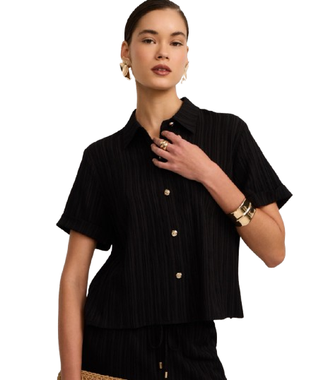 Camisa Texturizada em Viscose
