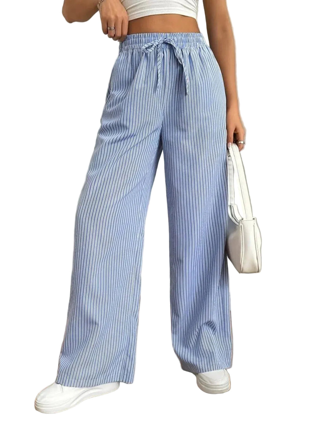 Calça Casual Listrada