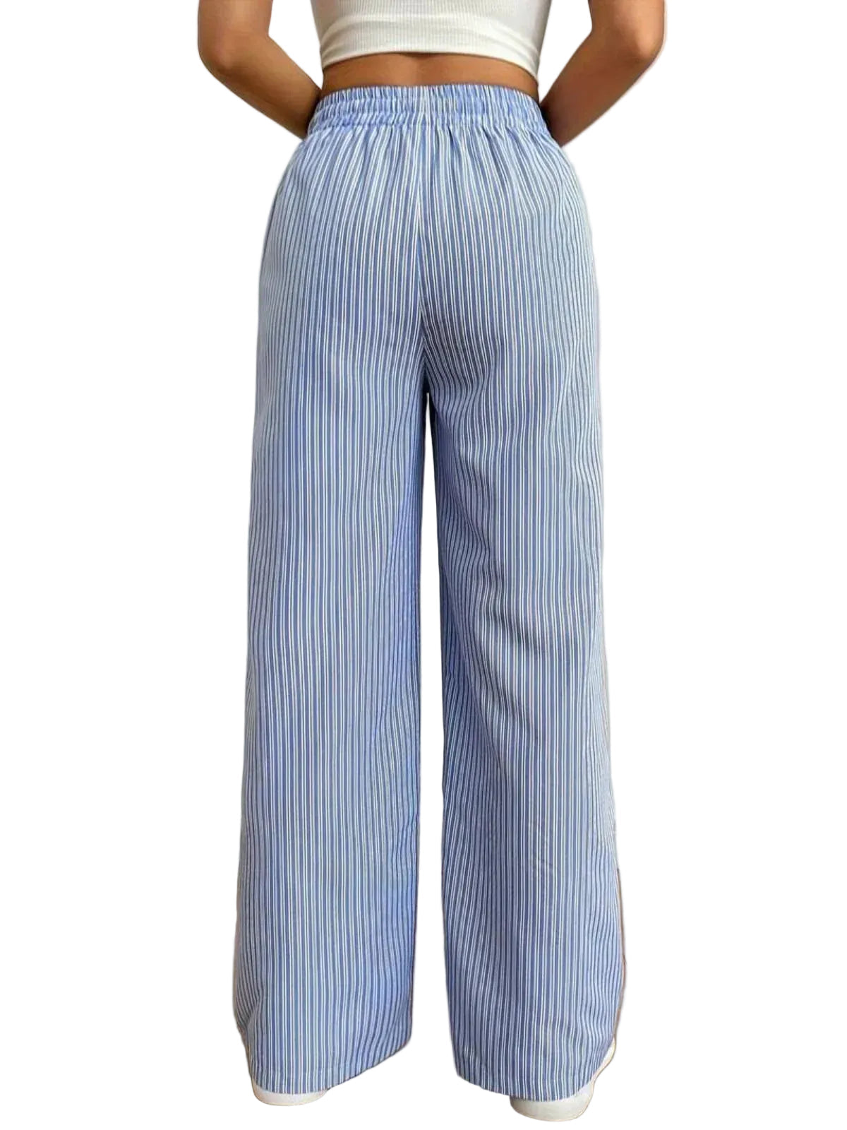Calça Casual Listrada
