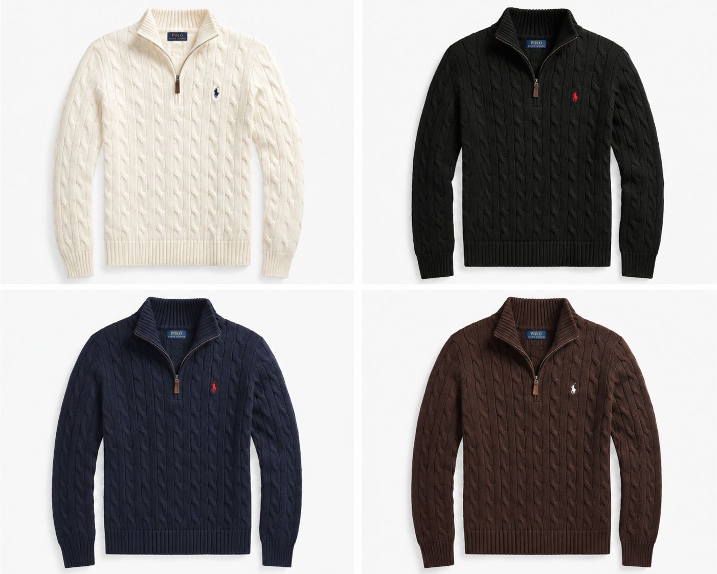 Compre 1 Leve 2 - Suéter Polo Trançado Zíper Masculino