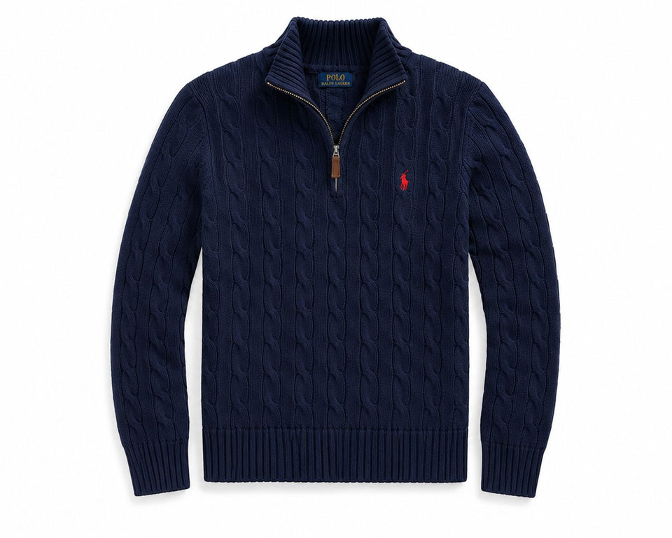 Compre 1 Leve 2 - Suéter Polo Trançado Zíper Masculino