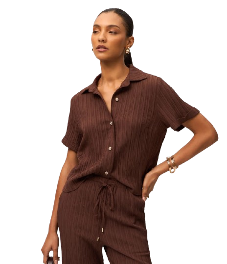 Camisa Texturizada em Viscose
