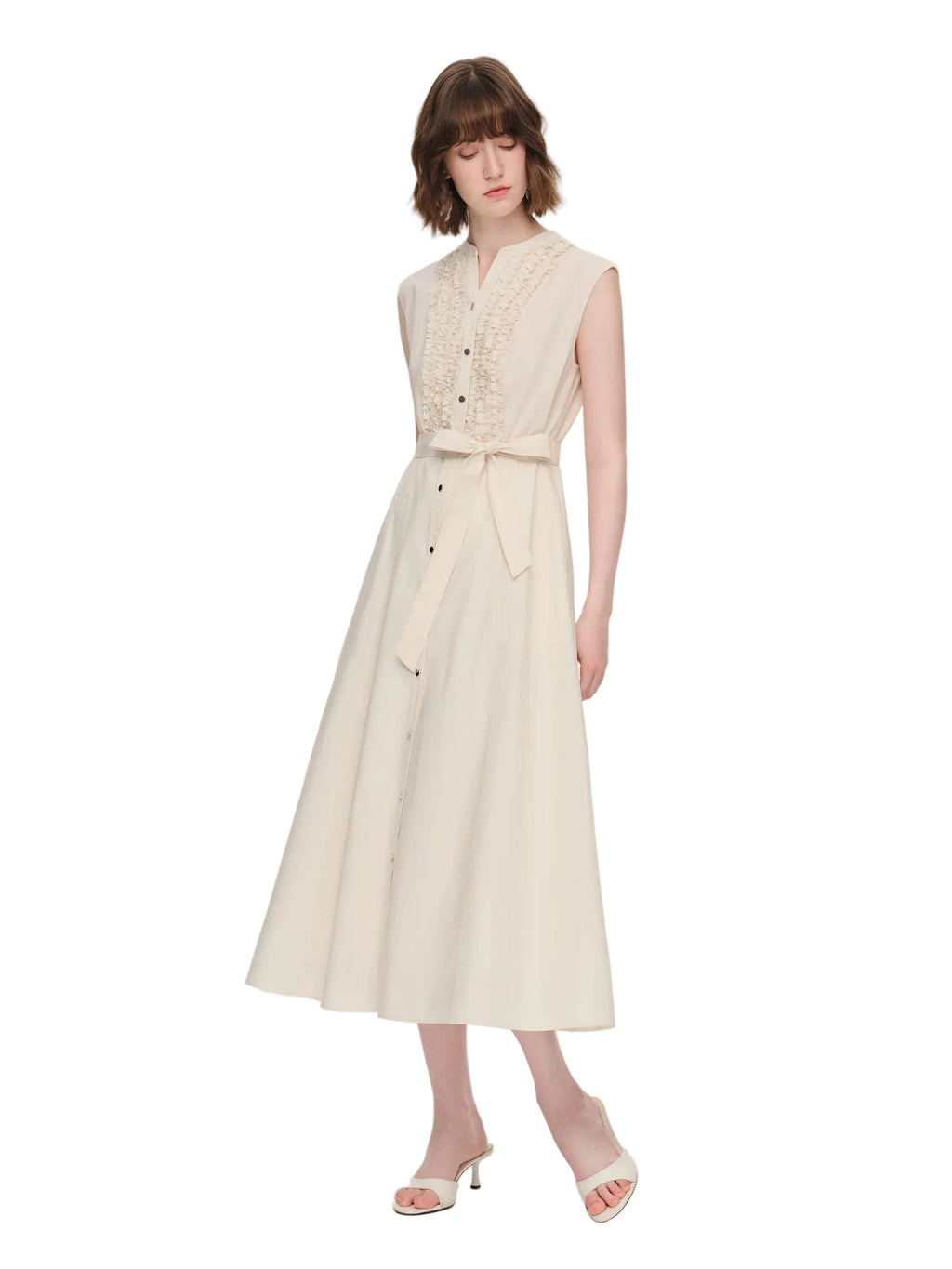 Vestido longo de algodão