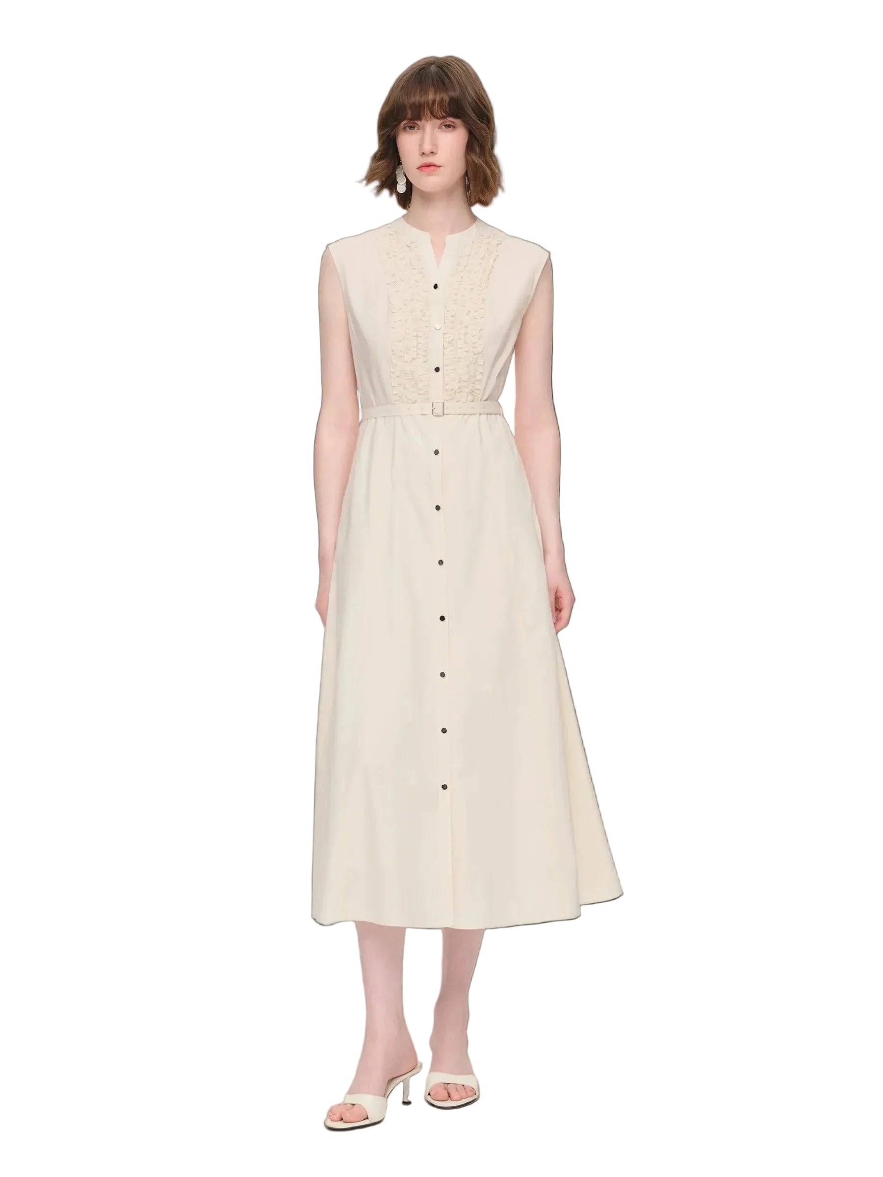 Vestido longo de algodão