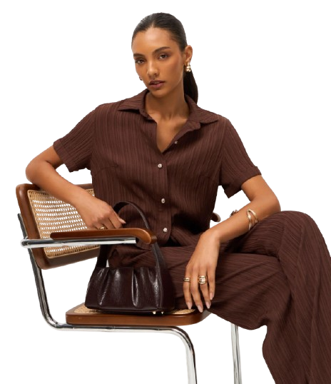 Camisa Texturizada em Viscose