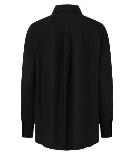 Camisa Alongada Viscolinho PRETA