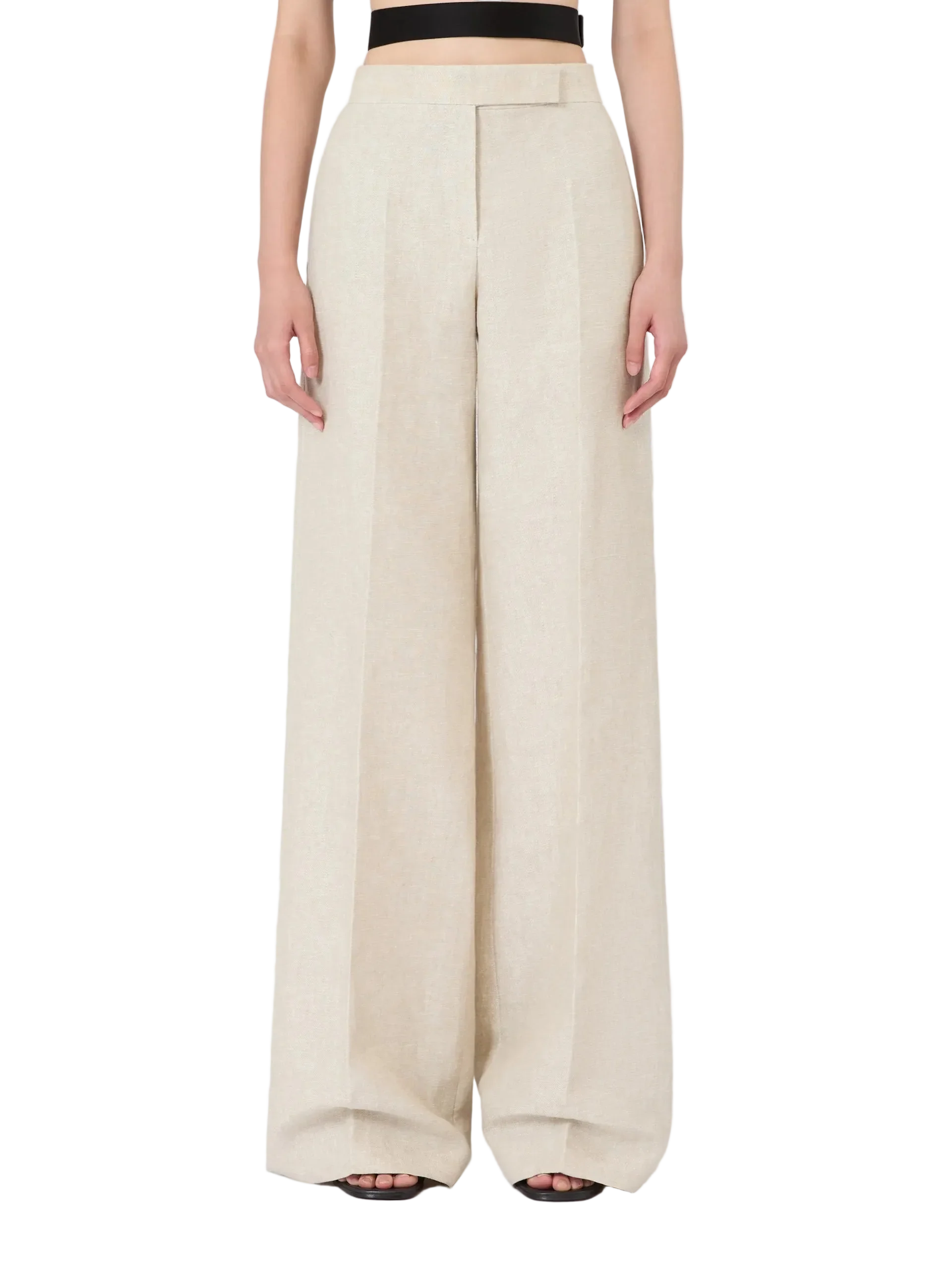 Calça em Linho Sarjado