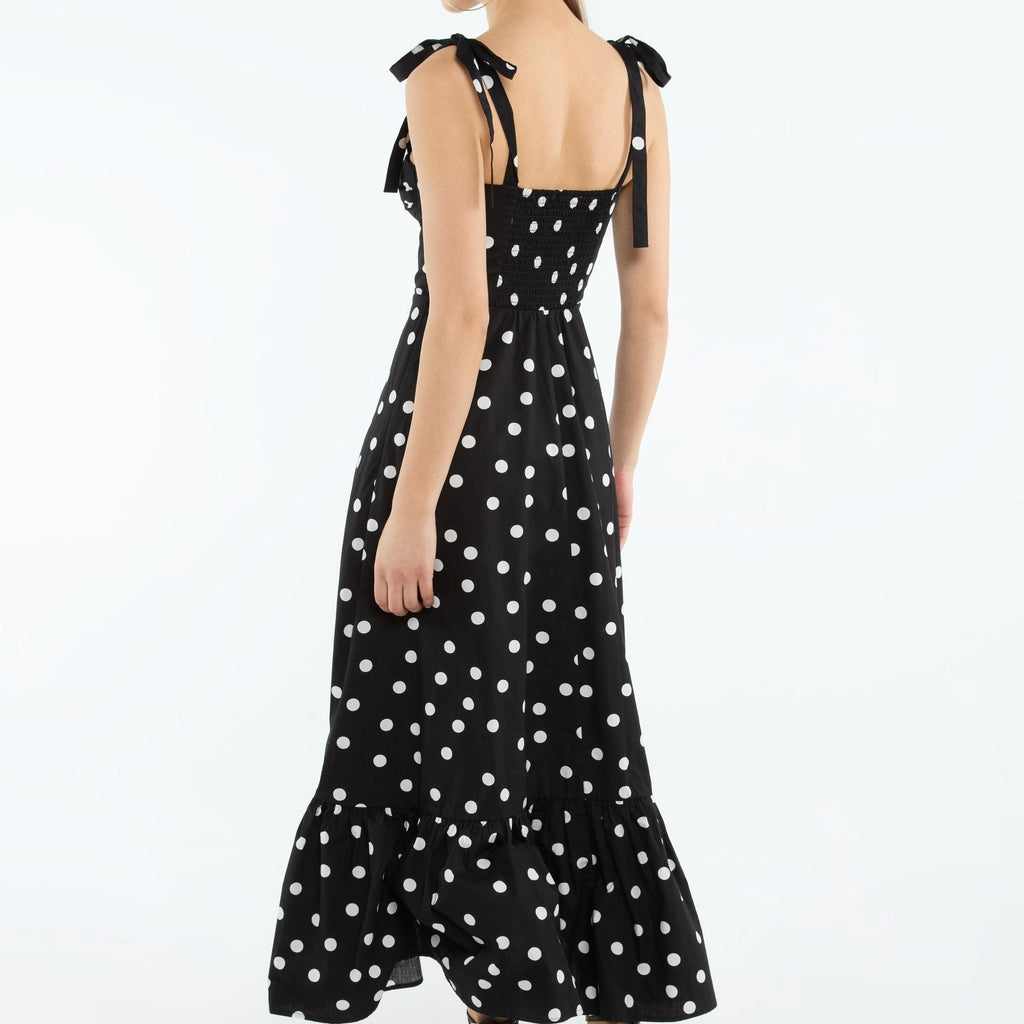 vestido midi evasê